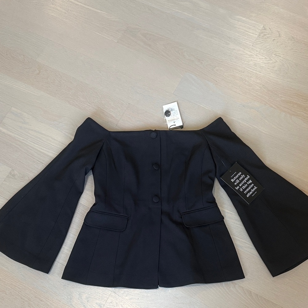 Tuckernuck Black Off-Shoulder Blazer